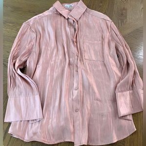 Fashion Nova Pink Button Down Blouse
